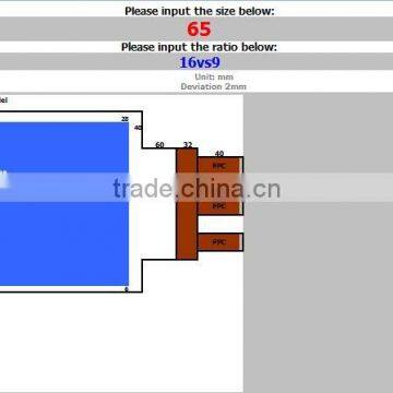 65 inch interactive touch foil film with 40 touch points