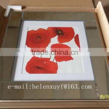 Mirror picture frame with printing
