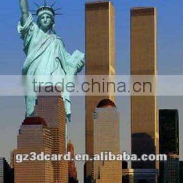 custom Lenticular 3D poster public building 3d decoration picture