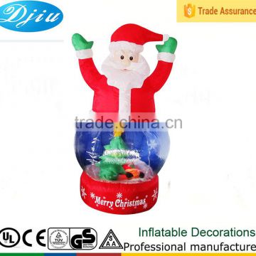 DJ-168 6ft christmas santa claus with music roll inside inflatable bubble ball decoration                        
                                                Quality Choice