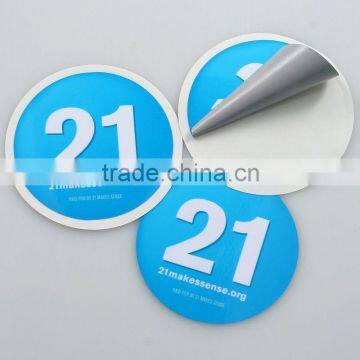 Hottest sell Pvc Vinyl custom blank t-shirts labels,sticker paper printing paper,custom metal logo stickers ---DH20239