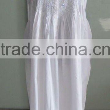 white cotton night gown