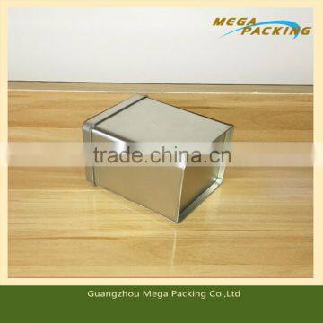 High quality small rectangular metal tin box for storing pads/credit card/business card