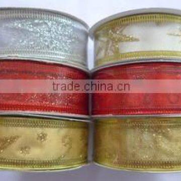 6.3CM Holiday Decorative Colorful Clothing Ribbon /Xmas Tree Ribbon photo-2