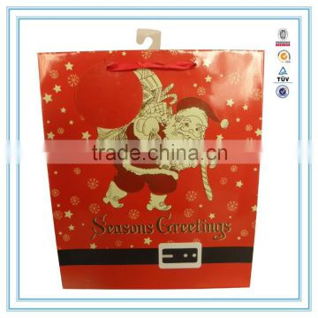 Alibaba China custom new design Santa Claus paper bag & christmas paper bag custom