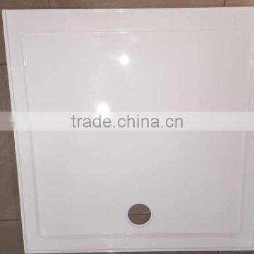 square white glossy stone resin low shower tray factory