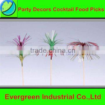 party decorative three layers plam frilled picks