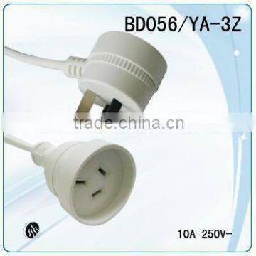 Electric extension power cord European standard ac power cord