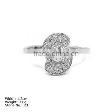 [RZ5-0001] 925 Silver Jewelry Ring with CZ Stones Micro Pave Setting