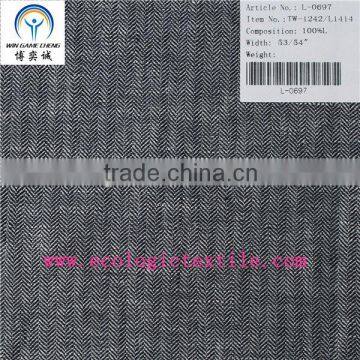 14*14 pure linen yarn dyed twill fabric