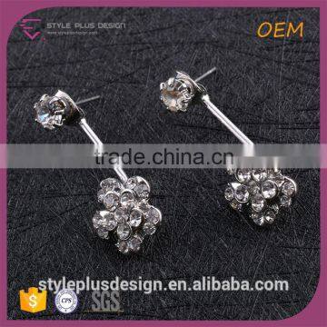 E74842K02 New Statement Cover Ear Earrings Promotion Fashion Trendy Personality Cute Flower Full Rhinestone Stud Earring photo-2