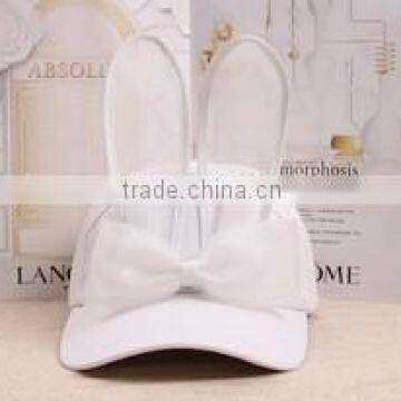 2015 New Design Bowknot Rabbit Ears Cute Mesh Baseball Hat wholesales