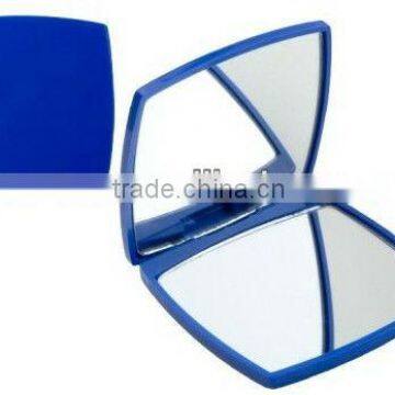 square shape plastic pocket mirror with rubber paint