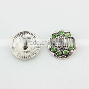 2015 Hot Fashion Detachable DIY Snap Button Jewelry Green Czech Snap on Jewelry