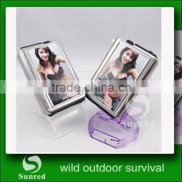2014 Fashion Metal Automatic Cigarette Case With Refillable Flame Lighter