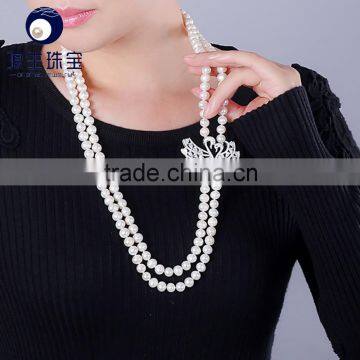 women jewelry fresh water pearl beads with beautiful double swan shape pendant                        
                                                Quality Choice