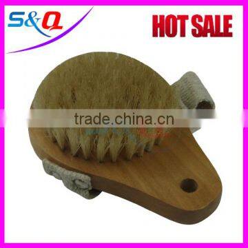 Horse hair Face bristles wooden bath body brush