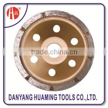 Danyang factory high quality popular diamond single row cup grinding wheel for fast grinding concrete surface and floor