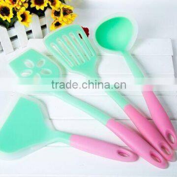 FDA LFGB colorful silicone coated nylon cooking utensil