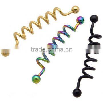 Titanium Plated Industrial Wave Barbell