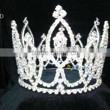 large rhinestone tiara full round large pageant crown