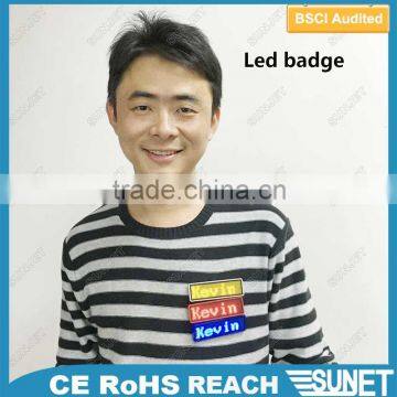 Wholesale electronic multi-color light led flashing lapel pins