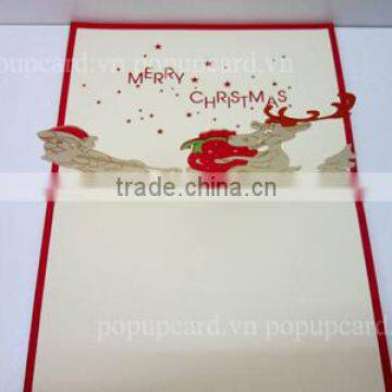 Santa Claus Christmas 3d hand made card