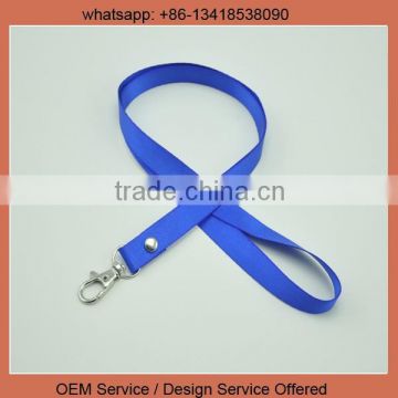 blue color blank cheap lanyards bulk