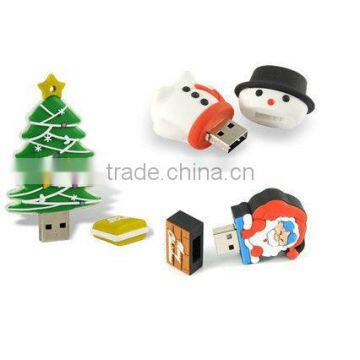 Custom logo christmas tree usb stick 1GB-32GB