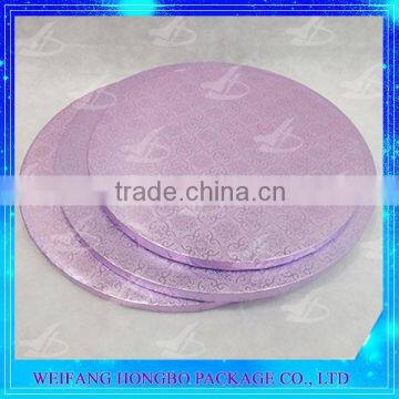 purple round cardboard 1/2 inch cake drums