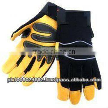 grain leather mechanic gloves