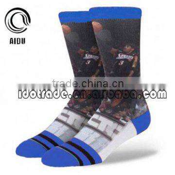 Blue Print Socks Thermal Crew Fuzzy Custom Sport Sock Crazy Socks Man Sock Mens Socks