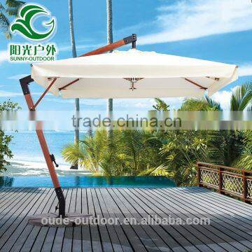 China Manufacturer Cheap Price Outdoor Beach Wood Pool Umbrella Parasol for sale