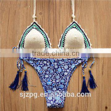 2016 new arrival sexy women swimwear crochet bikini Crochet Brazilian Bikini