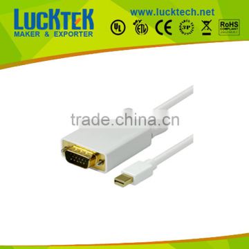 mini dp to vga male connector cable , length 1000mm