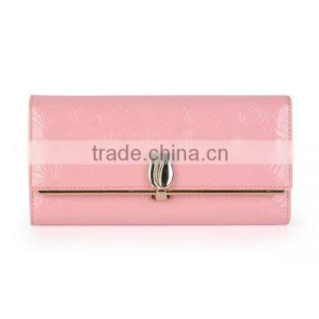 Fashion rose unlocking closure lady purse