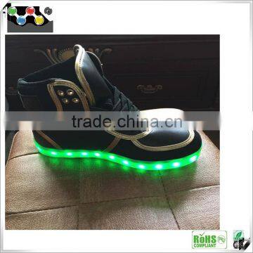 Fashionable rechargeable led lighted high neck sports shoes JK-003