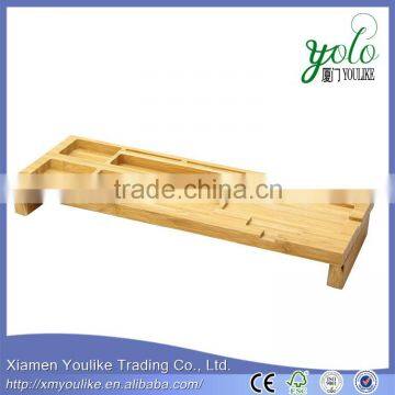 Natural Bamboo Tidy IPhone Organiser Saving Keyboard Top Desk photo-3