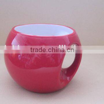 Creative Fancy Peculiar Football Shape Red Yellow Orange Blue and Green Ceramic Coffee Mug photo-5