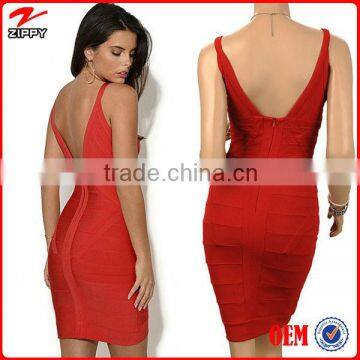 Women Sexy V-neck Backless Cheap China Wholesale Clothing Bandage Dress Fashion Wholesale Bandage Dress Drop Shipping Quality Choice photo-2