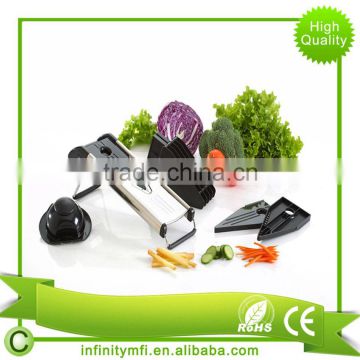 Premium V Blade Stainless Steel Mandoline Food Slicer, Cutter & Julienne Slicer Includes 5 Different Inserts