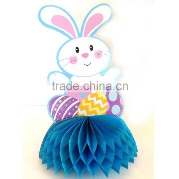 Promotional Gifts Easter Rabbit Paper Honeycomb for Hanging Decorations