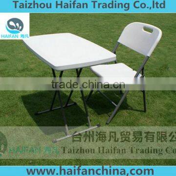 adjustable 132cm white plastic coffee table for picnic/hot sell cafe plastic table with removable legs