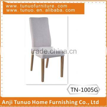 grey cheap fabric high back dining chair, classic hotel dining room furniture