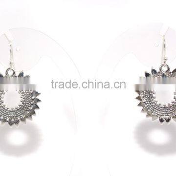 Plain Silver Plated 925 Sterling Silver Earrings for Lady