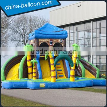 interesting inflatable water slide,inflatable water slide with pool,forest theme park cheap price