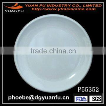 White melamine plates