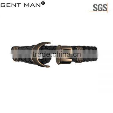 Hot Selling Items Coolman Jewelry Leather Bracelet with Anchor for Men