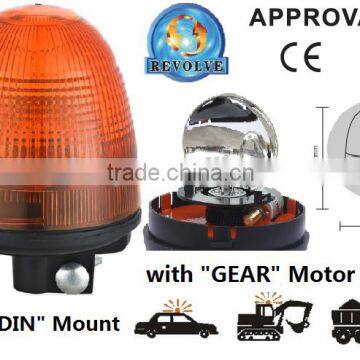E-MARK Revolving Halogen Warning Light, ECE MARK Rotating Halogen Warning Beacon(SR-BL-504R-4) With Europe DIN Mount Pole Beacon