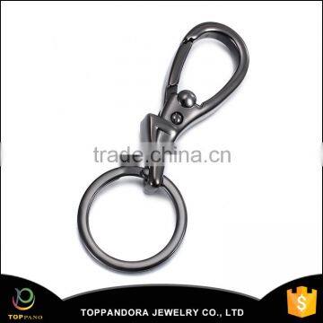 wholesale custom lobster claw clasp keyring fashion OEM design gold plated stainless steel keychain metal